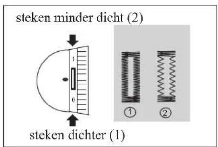 steken minder dicht (2) steken dichter (1)