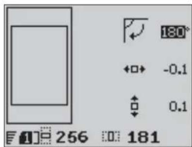 180° ←→ -0.1 ↑ 0.1 256 181