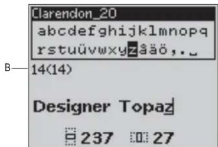 Clarendon_20 abcdefghijklmnopqrstuvwxyzâäö,.. B—14(14) Designer Topaz 237 27