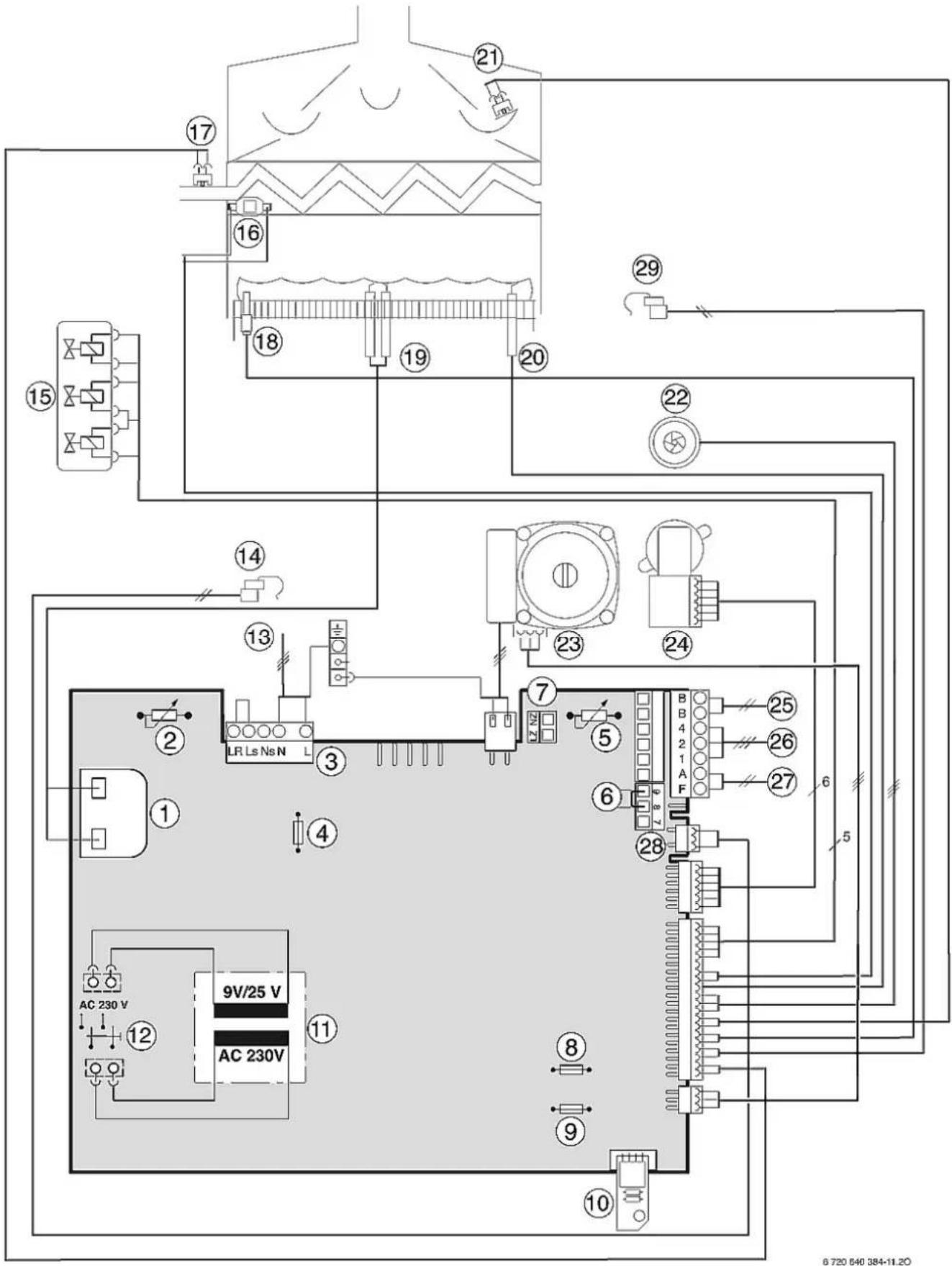 Junkers Cerastar ZWN 24-7 KE - ELEKTRISCH SCHEMA - 1
