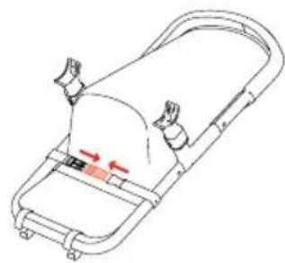 Bugaboo Gecko - stap 1 stoelbekleding op het frame zetten - 2