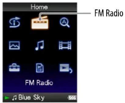SONY NWZ-S516 Walkman - Luisteren naar FM-radio - 1