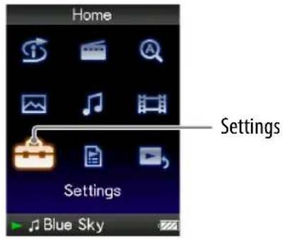 SONY NWZ-S516 Walkman - De fabrieksinstellingen herstellen (Reset all Settings) - 1