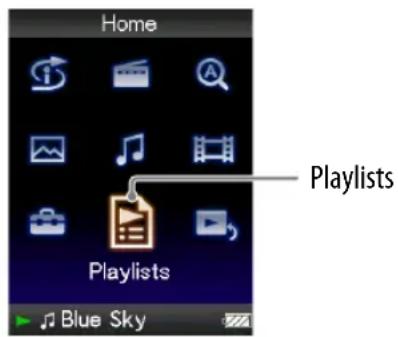 SONY NWZ-S516 Walkman - Een afspeellijst afspelen - 1