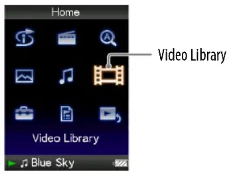 SONY NWZ-S516 Walkman - Een video afspelen - 1