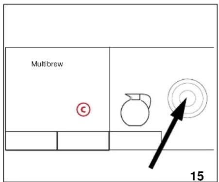 Douwe Egberts Cafitesse 3100 - Bereiden van een kan: (afb. 15) - 1