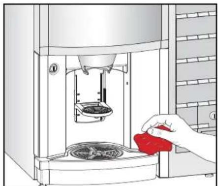 Douwe Egberts Cafitesse 3100 - Reinigen van het koppenplateau - 1