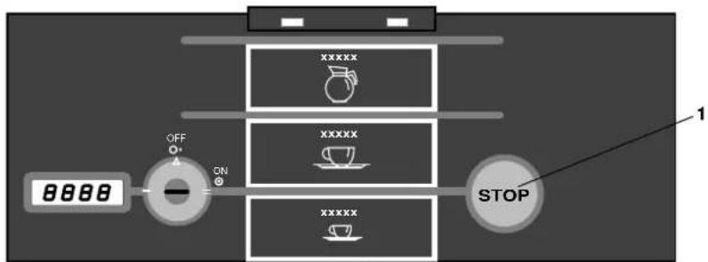 Douwe Egberts Cafitesse NG 100 - Aanduiding dat het reservoir met concentraat leeg is: - 5