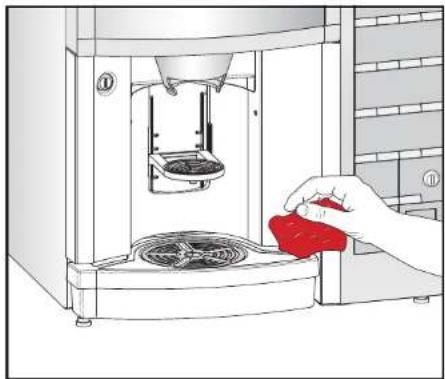 Douwe Egberts Instant 310 - Reinigen van het koppenplateau - 1