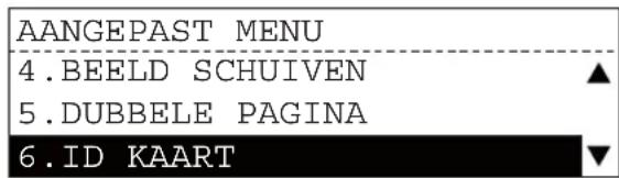 AANGEPAST MENU 4.BEELD SCHUIVEN 5.DUBBELE PAGINA 6.ID KAART