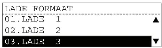 LADE FORMAAT 01.LADE 1 ▲ 02.LADE 2 03.LADE 3 ▼
