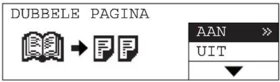 DUBBELE PAGINA AAN >> UIT ▼