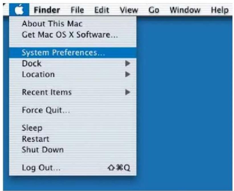 Finder File Edit View Go Window Help About This Mac Get Mac OS X Software... System Preferences... Dock Location Recent Items Force Quit... Sleep Restart Shut Down Log Out... ⏻⌘Q