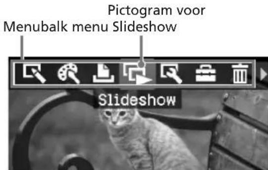 Pictogram voor Menubalk menu Slideshow Slideshow