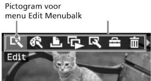 Pictogram voor menu Edit Menubalk Edit