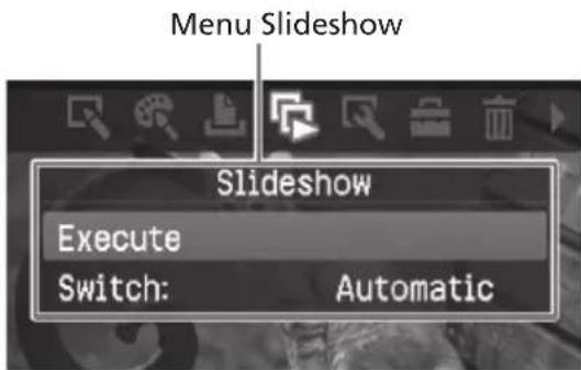 Menu Slideshow Slideshow Execute Switch: Automatic