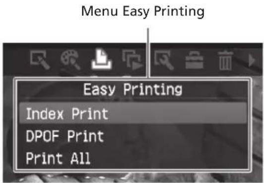 SONY DDP-FP60BT - Druk op ◀/► om (Easy Printing) te selecteren en druk op ENTER. Het menu Easy Printing wordt weergegeven. - 1