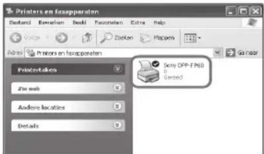 Printers en foxapparaten Endland Beworden Bundi Favonaten Extra Help Zoekun Mappon Adres Printers en foxapparaten Pristertaken Zie ook Aandere locaties Details Sony OPP-FP60 Gered