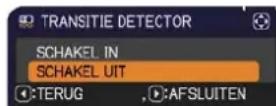 HITACHI CP-X2514WN - De TRANSITIE DETECTOR inschakelen - 1