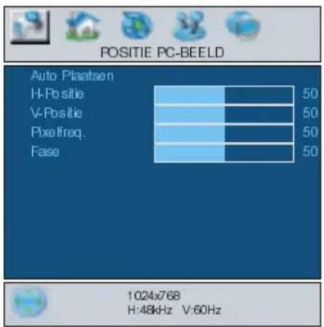 HITACHI 42PD6600L - PC Beeld Positie Menu - 1