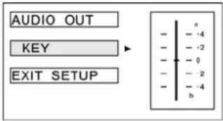 AUDIO OUT KEY EXIT SETUP