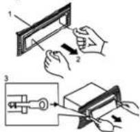 Diagram illustrating a mechanical or electrical procedure with labeled components and directional arrows indicating movement or force.