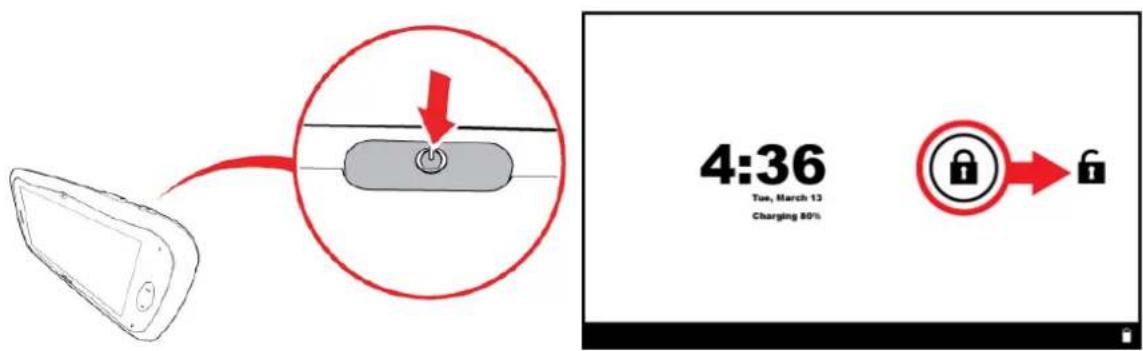 AKAI ATAB701YB - Het scherm vergrendelen / ontgrendelen (slaapstand) - 1