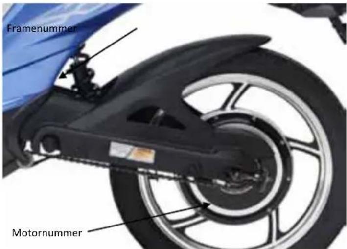 Framenummer Motornummer