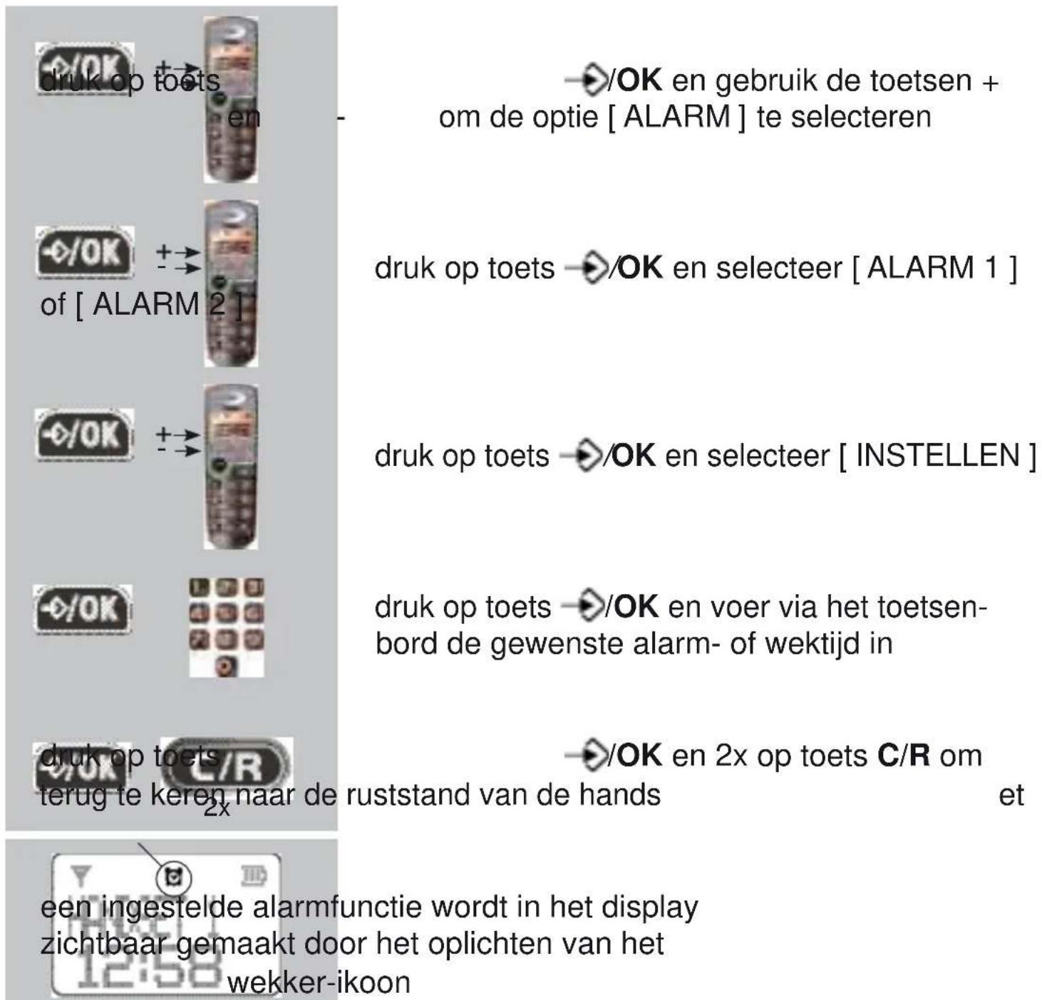 Fysic FX-5000 - ALARMTIJD PROGRAMMEREN: - 1