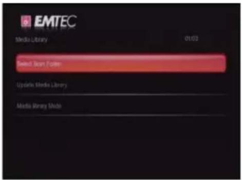 EMTEC Movie Cube V850H - Changing Media library Settings - 1