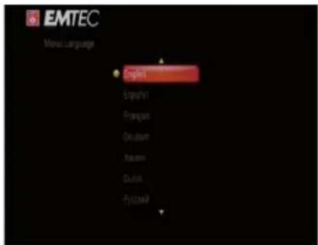 EMTEC Movie Cube V850H - Menu Language - 1