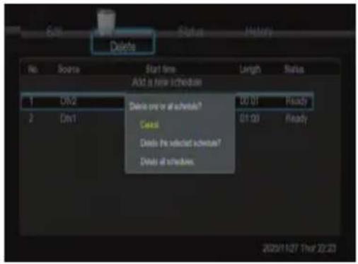 EMTEC Movie Cube V850H - Delete Schedule - 1