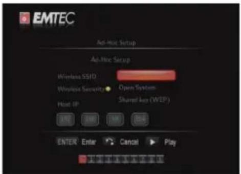 EMTEC Movie Cube V850H - Ad-Hoc Setup - 1