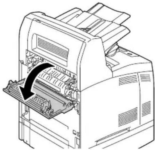 KONICA MINOLTA PagePro 4650EN - Vastgelopen media bij de offsetlade verwijderen - 5