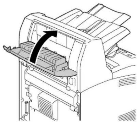 KONICA MINOLTA PagePro 4650EN - Vastgelopen media bij de offsetlade verwijderen - 3