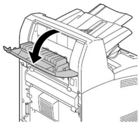KONICA MINOLTA PagePro 4650EN - Vastgelopen media bij de offsetlade verwijderen - 1