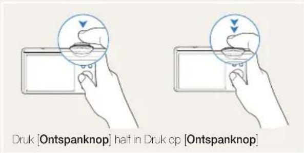 Druk [Ontspanknop] half in Druk op [Ontspanknop]