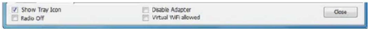 Show Tray Icon Radio Off Disable Adapter Virtual WiFi allowed Close