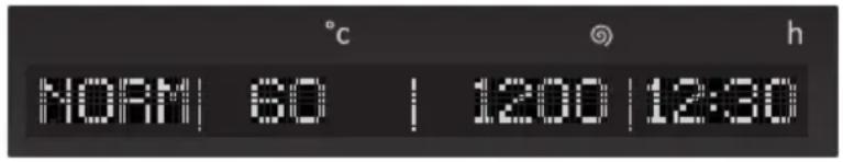 °C h NORM| 60 | 1200 | 12:30
