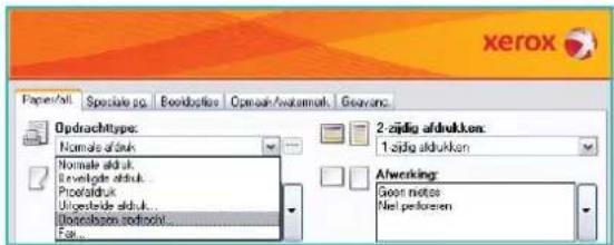 xerox Paper/alt Speciale sp. Boerdstoffe Openash/watamink Gravanc Opdrachttype: Namale alduk Normale alduk Leveigde alduk... Protealdruk Uigesterde alduk... Proteidnom oedoch! Fak... 2 zijn algdukken: 1 zijn aldukken Afwerking: Geen nettoe Nel perforeren