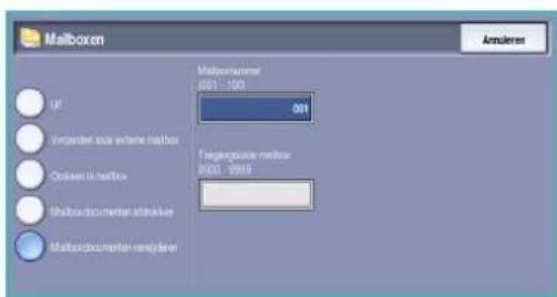 Mailboxen Mailboxnummer 001 - 100 001 Verzender aan werte radiois Ossler in radiois Tengangtunde radiois 8000 - 9999 Mailbox-documenter aktivaise Mailbox-documenter reemplare