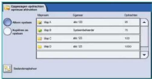 Opgerlagen opdrachten oprisowe afdrücken Mapram Eigensar Opdrachten Alicon opslaan Kapitalien on opslaan Map A abc 123 25 Map B Systembeheerder 75 Map C abc 123 100 Map D abc 123 1000 Bestandenspfehser