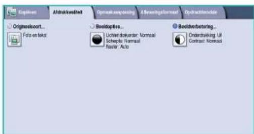 Keptiven Aldruktivität Optekuranspassing Aflerungsformau! Ophedraattmodate Origineesourt... Fids en tekst Beidopties... Lichterdkovlarer: Normal Schepte: Normal Raster: Auto Beidverbetering... Ondertrukking: UIt Contrast: Normal