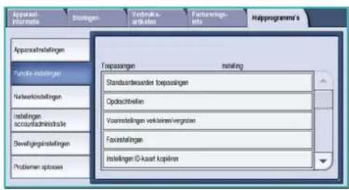 XEROX WorkCentre 5755V_FLN - Standaardwaarden toepassingen - 1