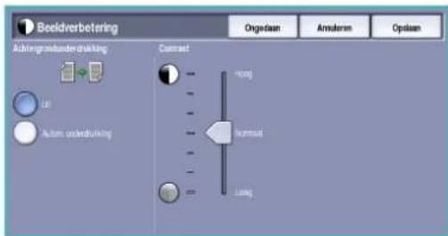 Boekverbetering Achringrodsunderstrahlung Lift Autom. understrahlung Contrast "Long" "Maximum" Long Ongenan Amderim Opplan