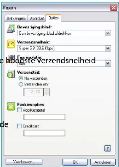 Foxen Ortangers Voorblad Options Bevestigingsblad: Eon bevestigingsblad ofrukken Verzendsnelheid: Super G3 (33.6 Kbps) Faxiesolutie: 12:00 Verzendtijd: Nu verzenden Verzenden on: 12:00 Faxkiesopties: Voorkiesgetal Creditcard ? Voorkeuern... OK Annulieren
