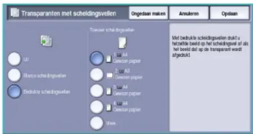 Transparanten met scheidingsvellen Ongedaan maken Amularen Opdaan U1 Branca scheidingsvallen Bedrukte scheidingsvallen Tochter scheldingsvallen 1 A4 Gewoon papier 2 L4A Gewoon papier 3 A4 Gewoon papier 4 A4 Gewoon papier Meer. Met bedrukte scheidingsvallen drukt u hetzelfde beeld op het scheidingswel af als het beeld dat op de transparant wordt afgedrukt