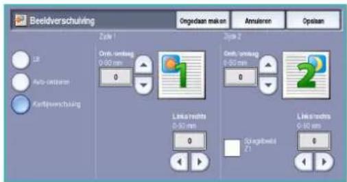 Beeldverschulving Ongedraan maken Annularen Optimaan Zone 1 Zone 2 Onk-Verlagg 0-50 mm Onk-Verlagg 0-50 mm Onk-Verlagg 0-50 mm 2 Link-Redots 0-50 mm Link-Redots 0-50 mm Longelbeid Z1