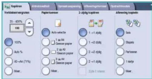 Kapihron Verkleinvergröten 25 - 400% 100 100% Auto % A2-A4 (71%) Mier... Papiertoenter Auto-selecte 1 μ A4 Gewoon paper 2 μ A3 Gewoon paper 3 μ A4 Gewoon paper Mier... 3-zijdig kapihren 1 →1.zijdg 1 →2-zijdg 2 →2-zijdg 2 →1-zijdg 2 in 1 return Aftering kapien Suts Staples Perkonsen 1 setje Mier...