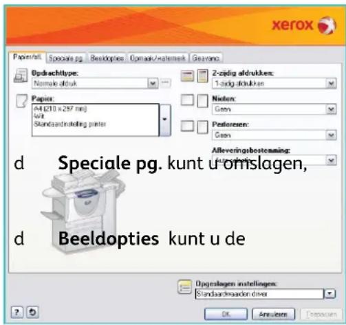 xerox Papier/All Speciale pg Beeldopties Opmaak/waterwerk Geanano Updachtype: Namale aldruk Papiers: 44 (210 x 297 mm) Wit Standardinstelling pointer 2-zijzig aldrukken: 1-zijzig aldrukken Nidens: Gten Peeloreisen: Gten Alleveringsbesteaming: Umsplakin d Speciale pg. kunt u omslagen, d Beeldopties kunt u de Upgeslagen instellingen: Standardwaarden driver DK Anschinen Exposieren